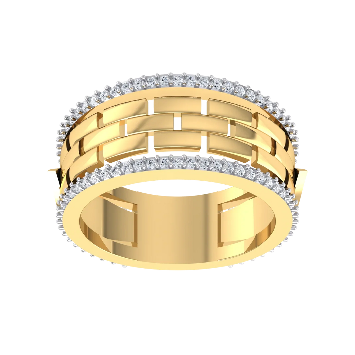 Exquisite Band Yellow Gold Diamond Ring [yg]
