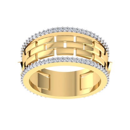 Exquisite Band Yellow Gold Diamond Ring [yg]