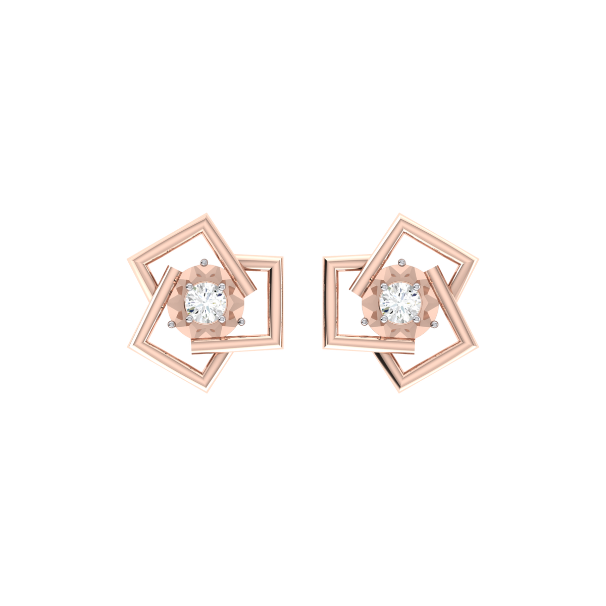 Whimsical Wonders Rose Gold Diamond Earrings [rg]