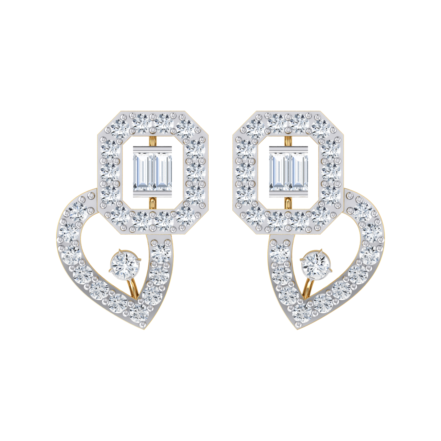 Seraphic Beauty Yellow Gold Diamond Earrings [yg] 