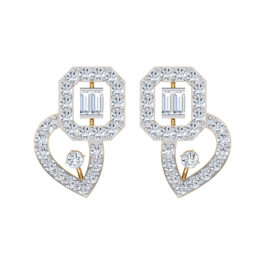 Seraphic Beauty Yellow Gold Diamond Earrings [yg] 