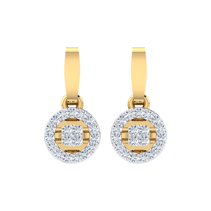 Bling On Yellow Gold Diamond Earrings [yg]