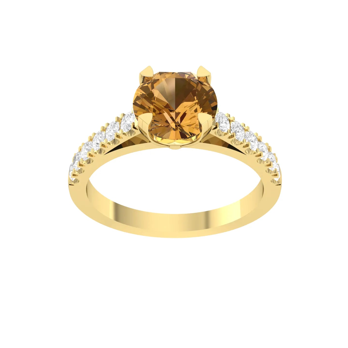 Yellow Gold Lab Grown Diamond - Golden Flame [yg]