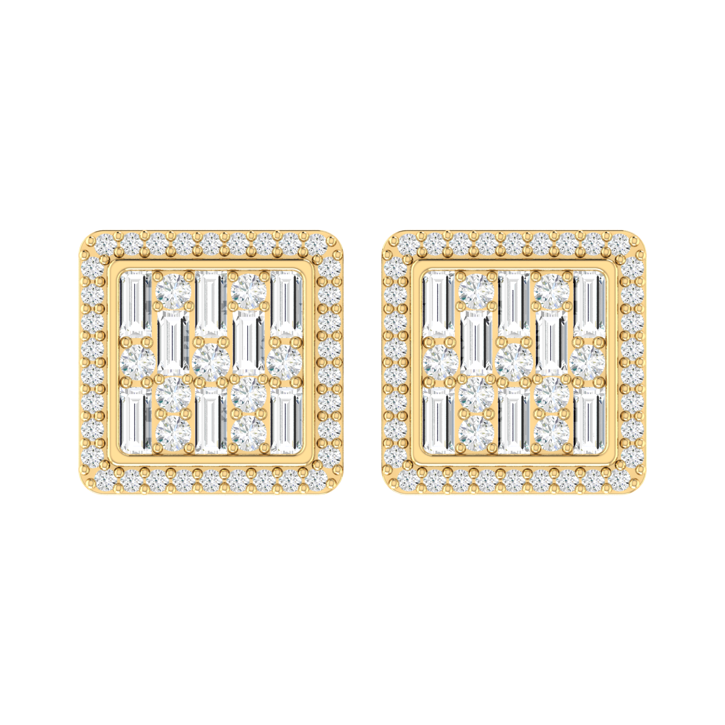 Scarlet Majesty Yellow Gold Diamond Earrings [yg]