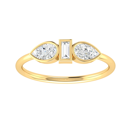 Glittering Gemfire Yellow Gold Diamond Ring [yg]