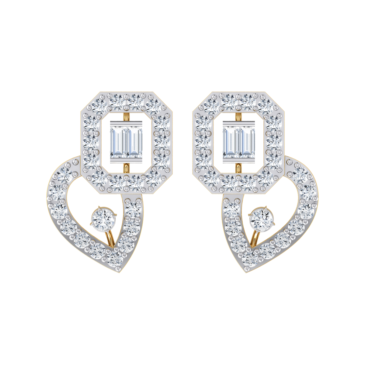 Seraphic Beauty Yellow Gold Diamond Earrings [yg] 