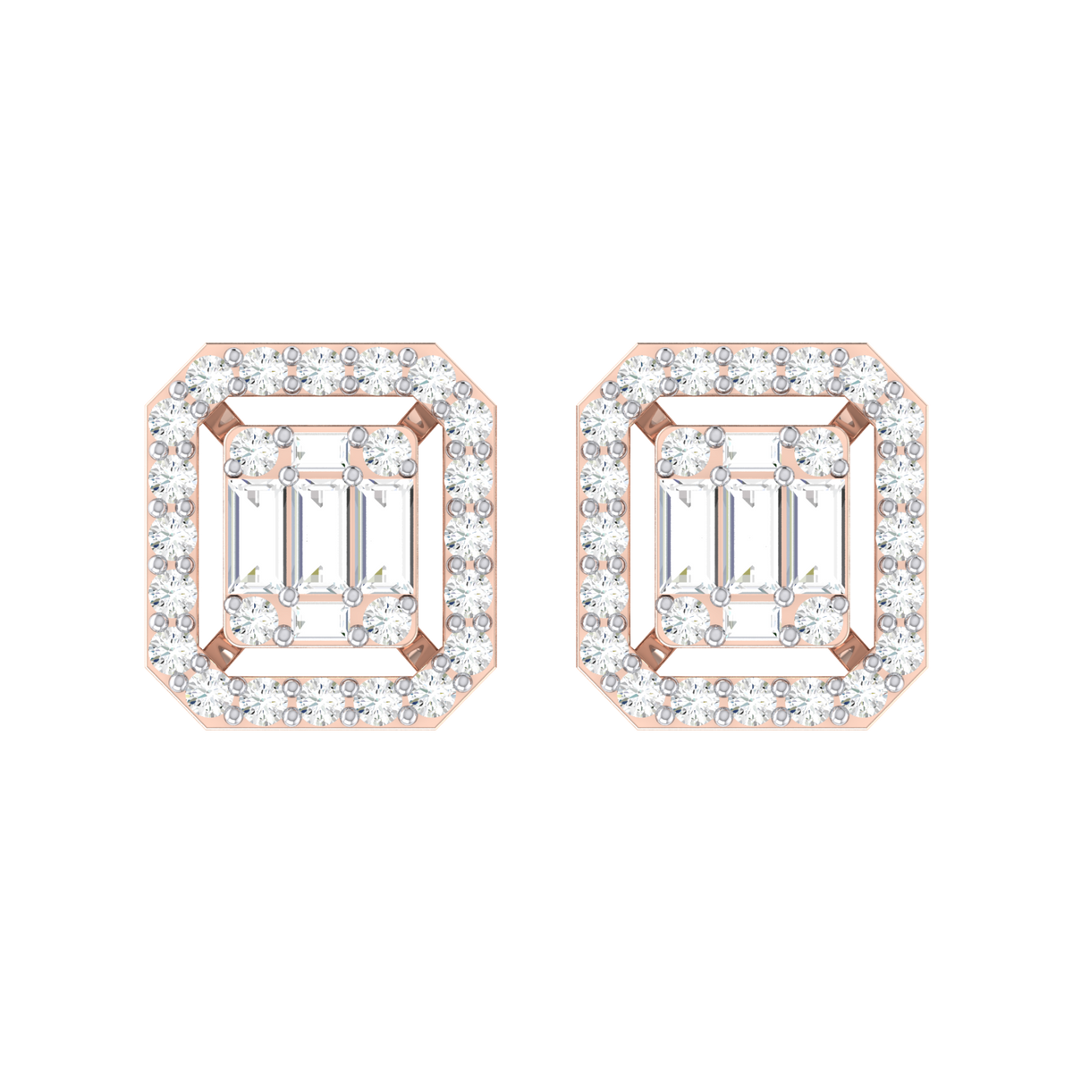 Mystic Medely Rose Gold Diamond Earrings [rg]