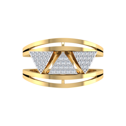 Yellow Gold Lab Grown Diamond Ring - Coral Cascade [yg]