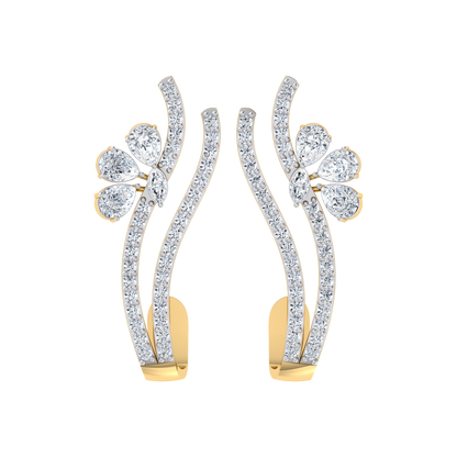 Sunshine Jewel Yellow Gold Diamond Earrings [yg]