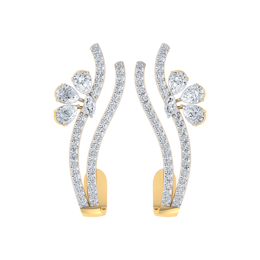 Sunshine Jewel Yellow Gold Diamond Earrings [yg]