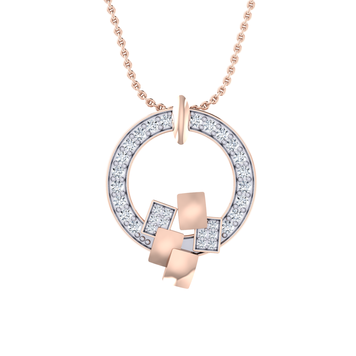 Classic Allure Rose Gold Diamond Pendant [rg]