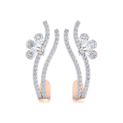 Sunshine Jewel Rose Gold Diamond Earrings [rg]