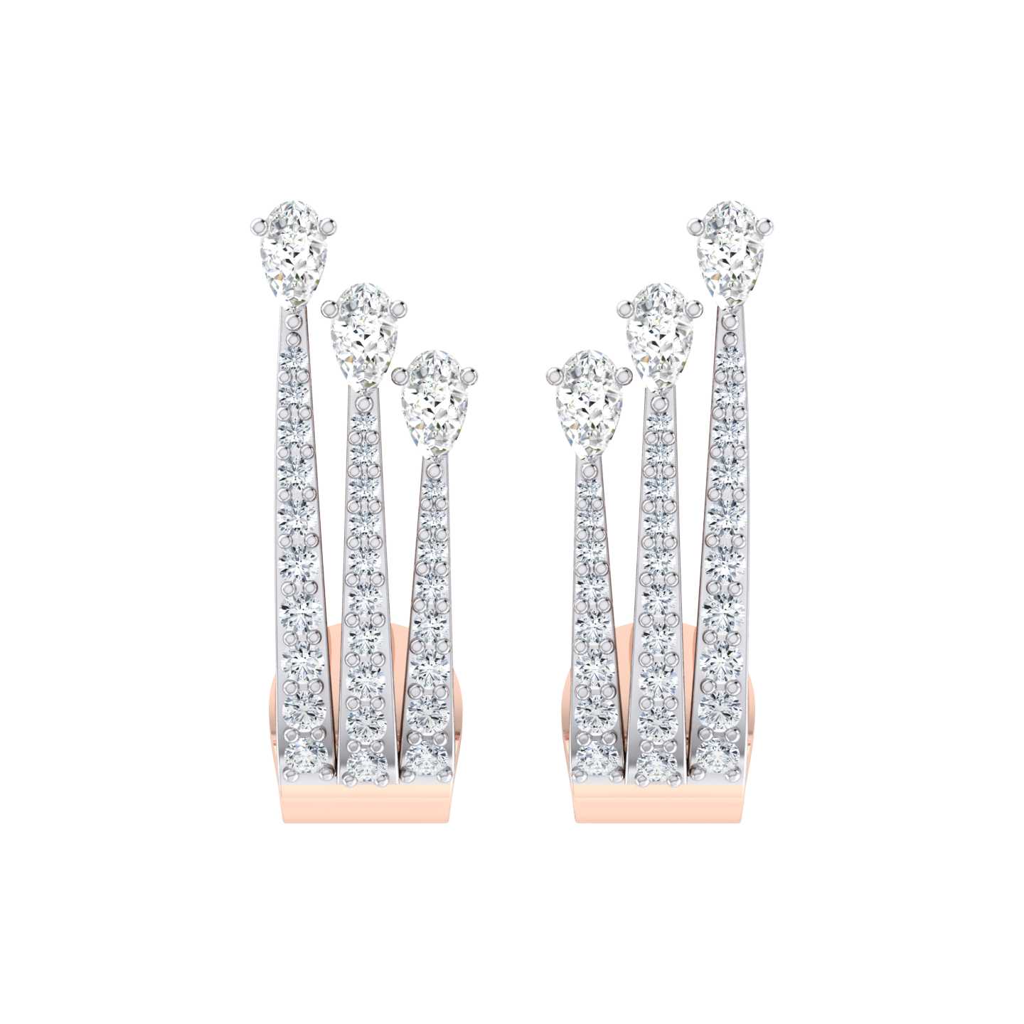 Endless Beauty Rose Gold Diamond Earrings [rg]