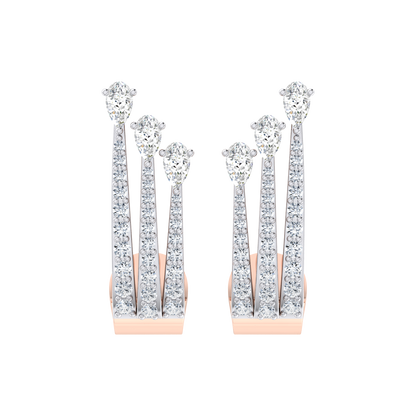 Endless Beauty Rose Gold Diamond Earrings [rg]