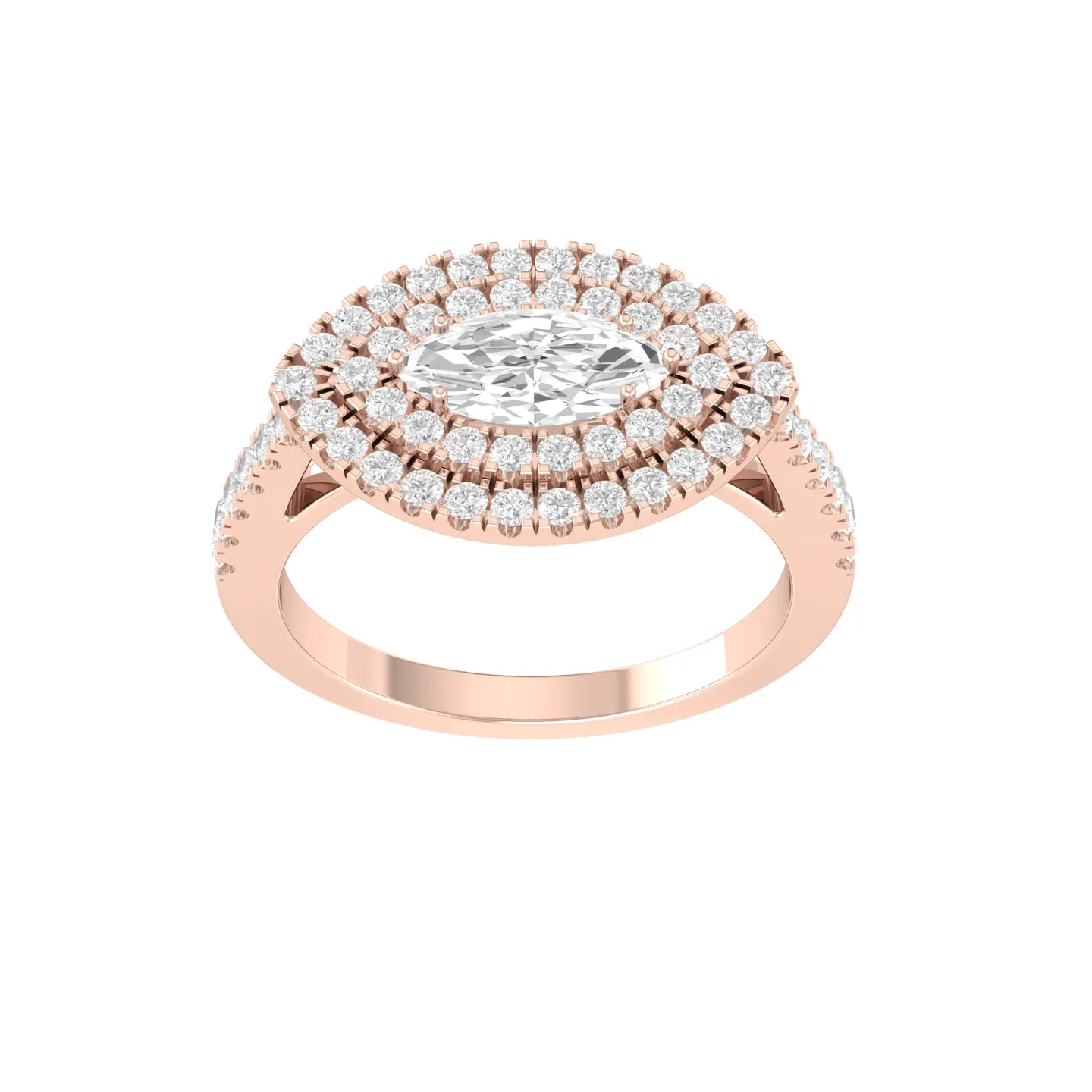 Aurora Crown Rose Gold Diamond Ring [rg]