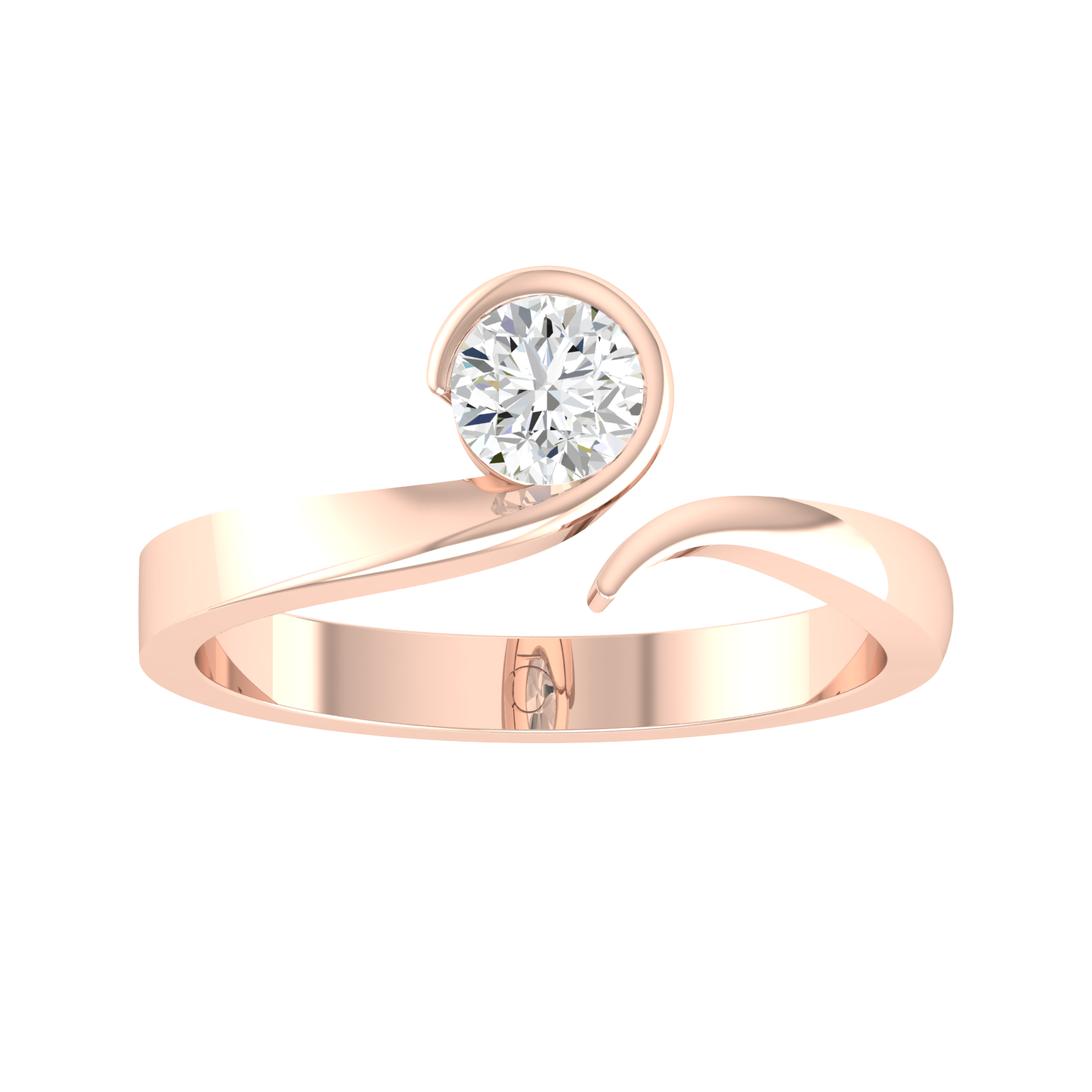 Rose Gold Lab Grown Diamond - Lustrous Round [rg]