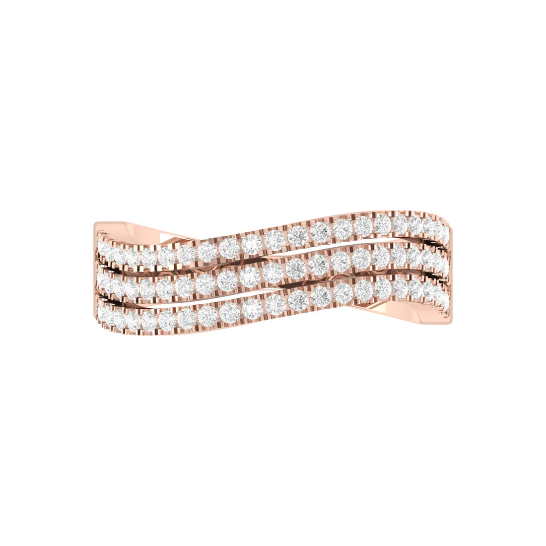 Rose Gold Lab Grown Diamond - Radiant Rows