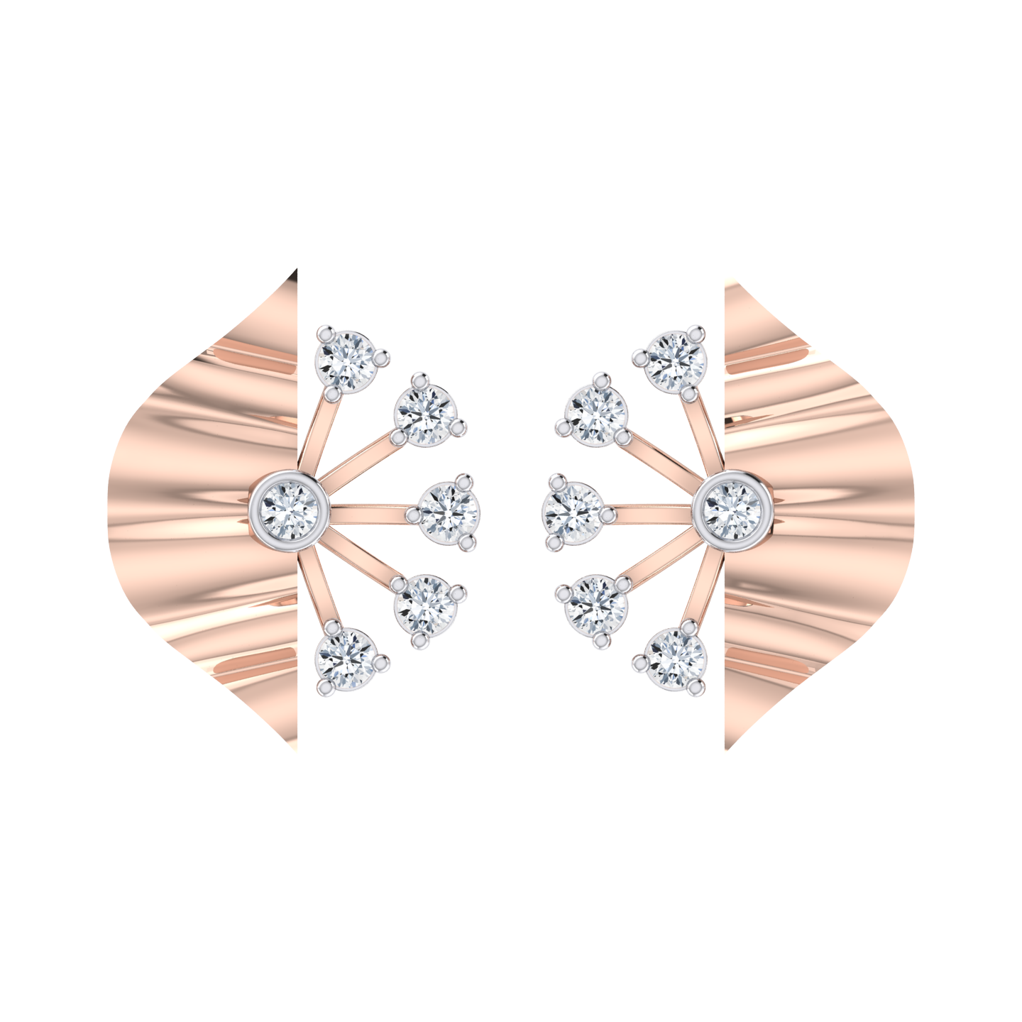Dazzle Dreams Rose Gold Diamond Earrings [rg]