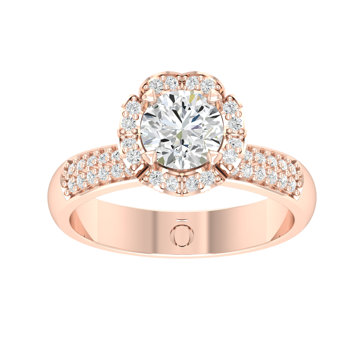 Halo Glow Rose Gold Diamond Ring [rg]