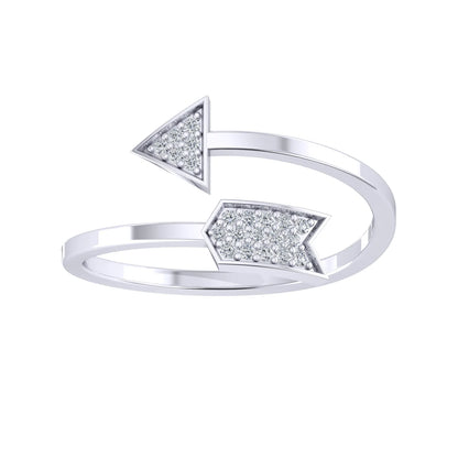 White Gold Lab Grown Diamond - Twin Arrows [wg]