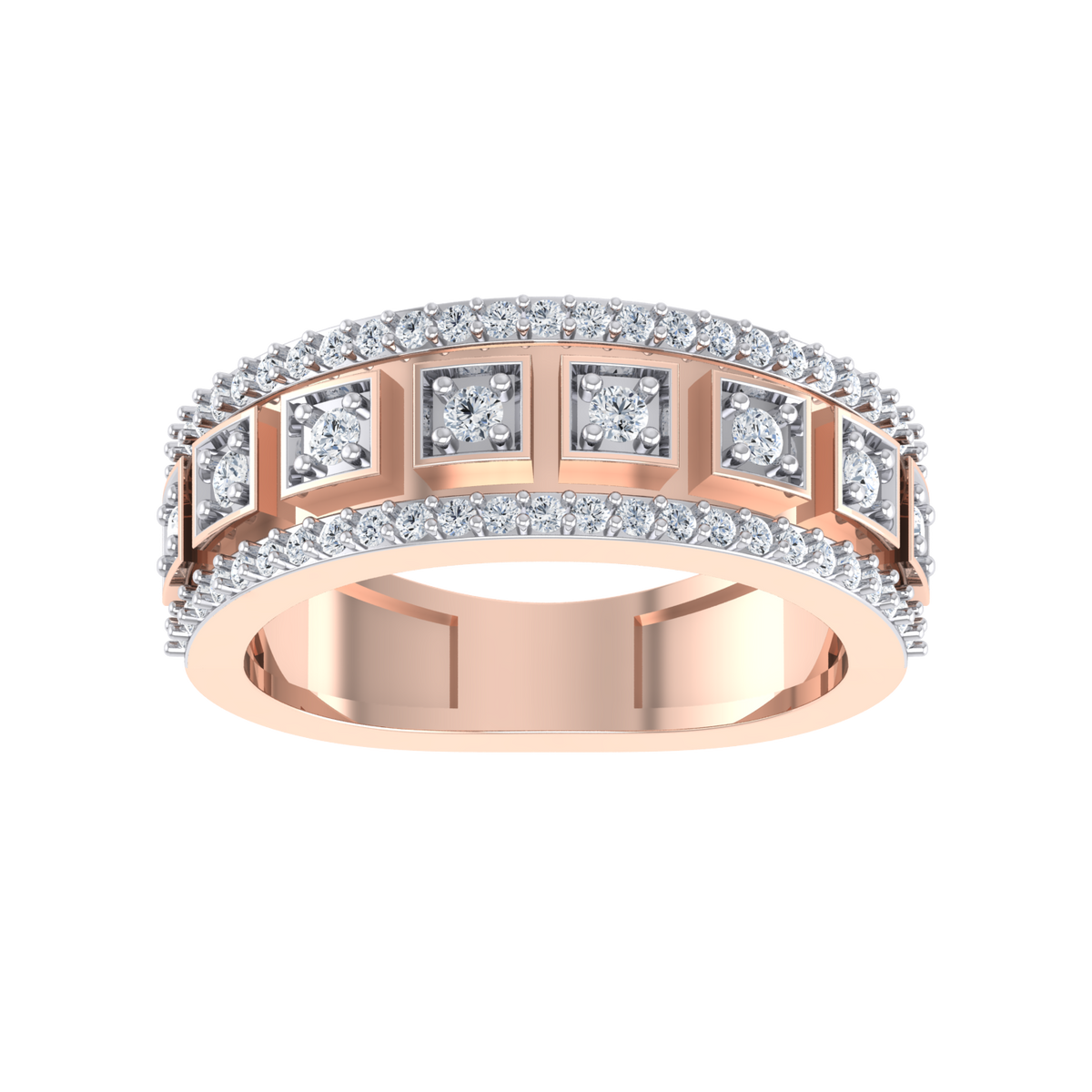 Serenity Sparkle Rose Gold Diamond Ring [rg]