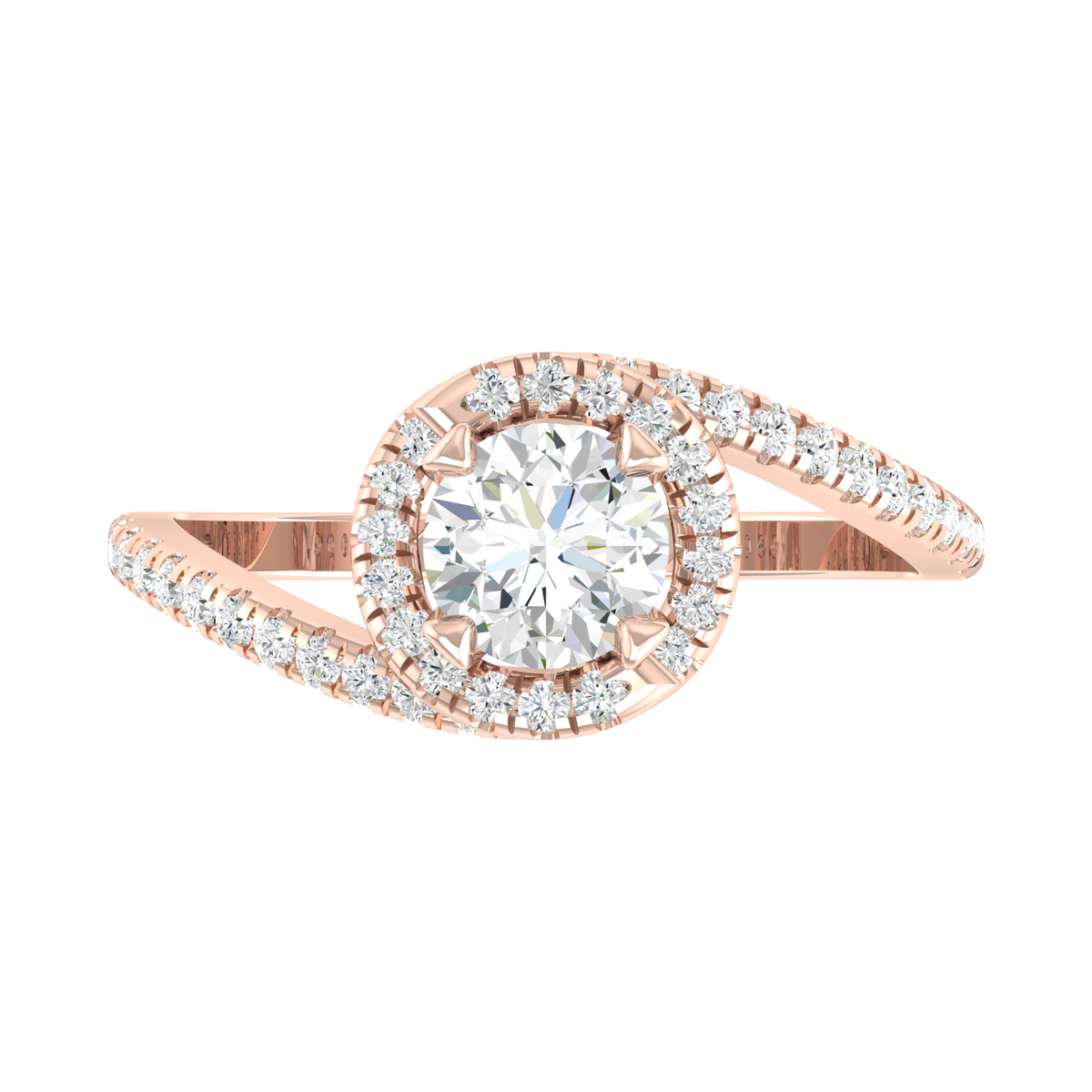 Twilight Twist Rose Gold Diamond Ring [rg]