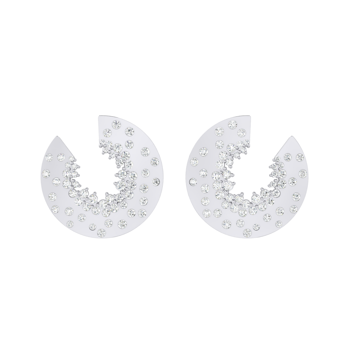 Celestial Shine White Gold Diamond Earrings [wg]