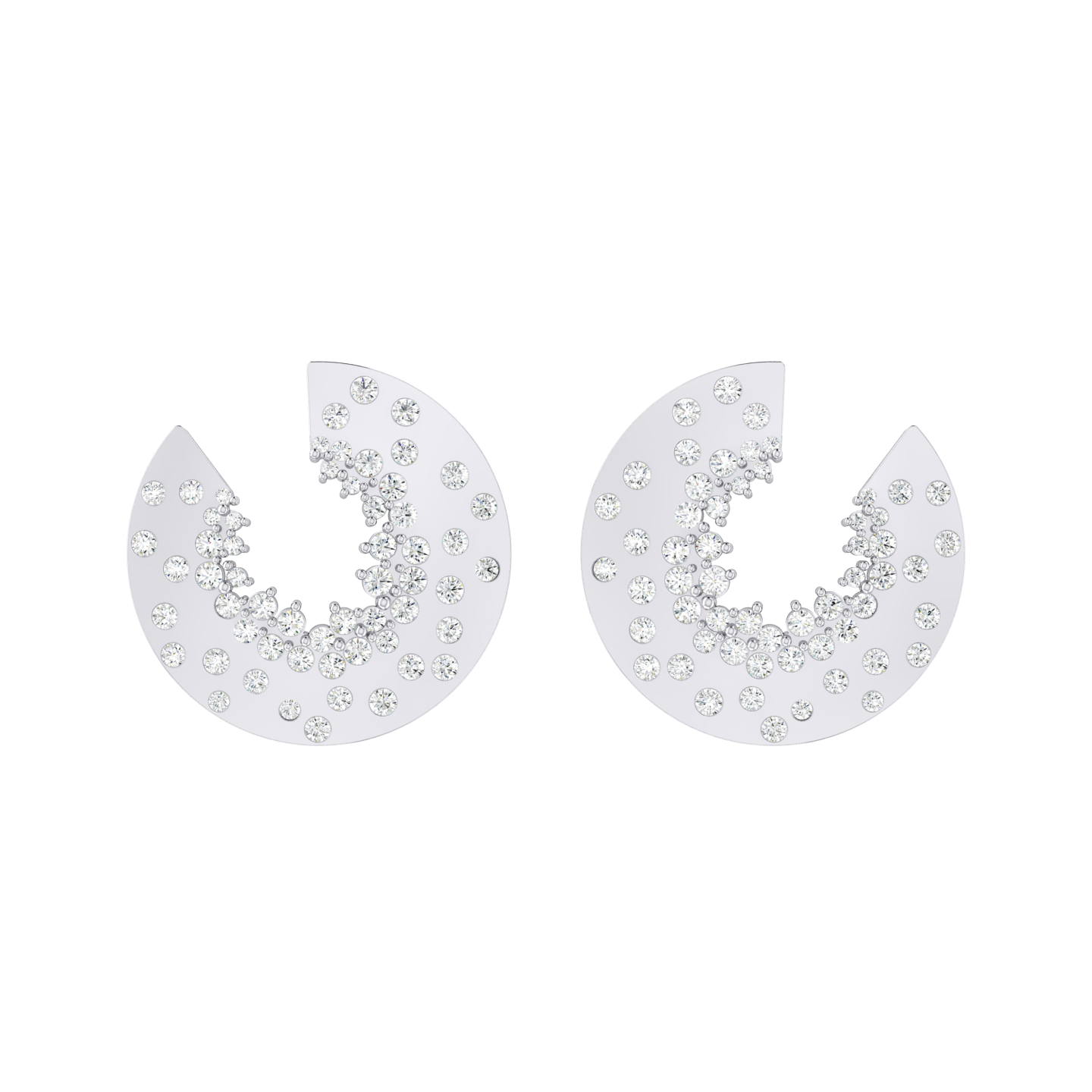 Celestial Shine White Gold Diamond Earrings [wg]