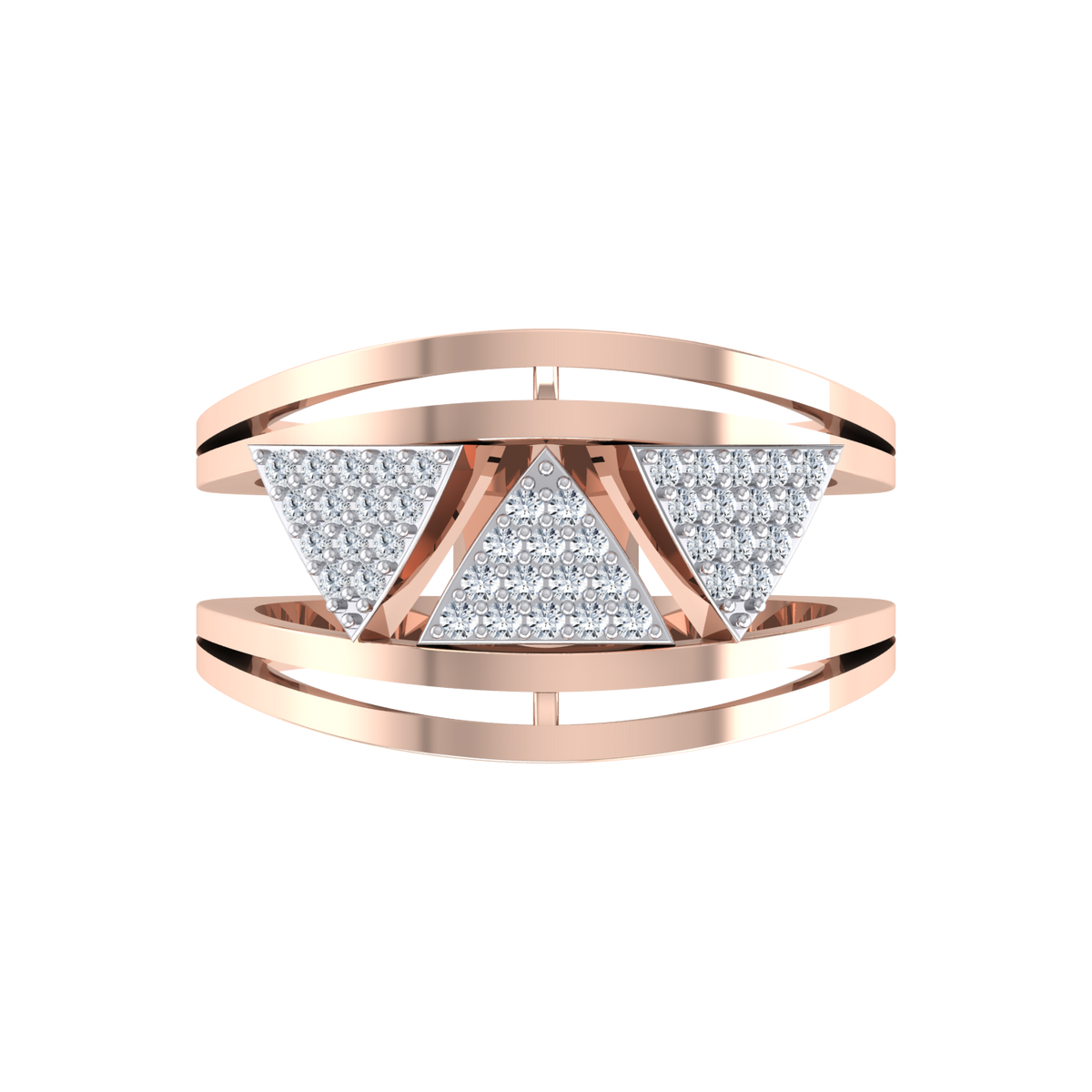 Rose Gold Lab Grown Diamond Ring - Coral Cascade [rg]