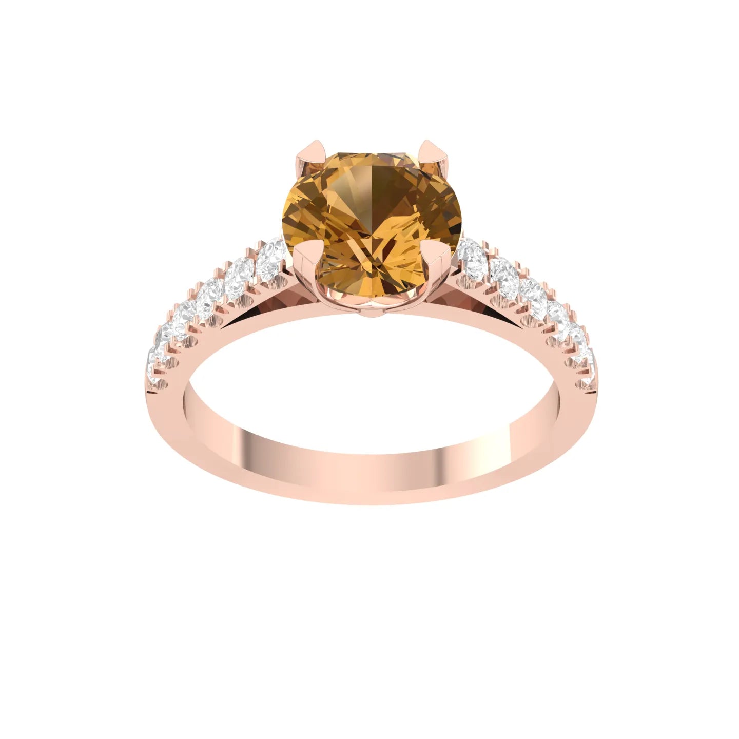 Rose Gold Lab Grown Diamond - Golden Flame