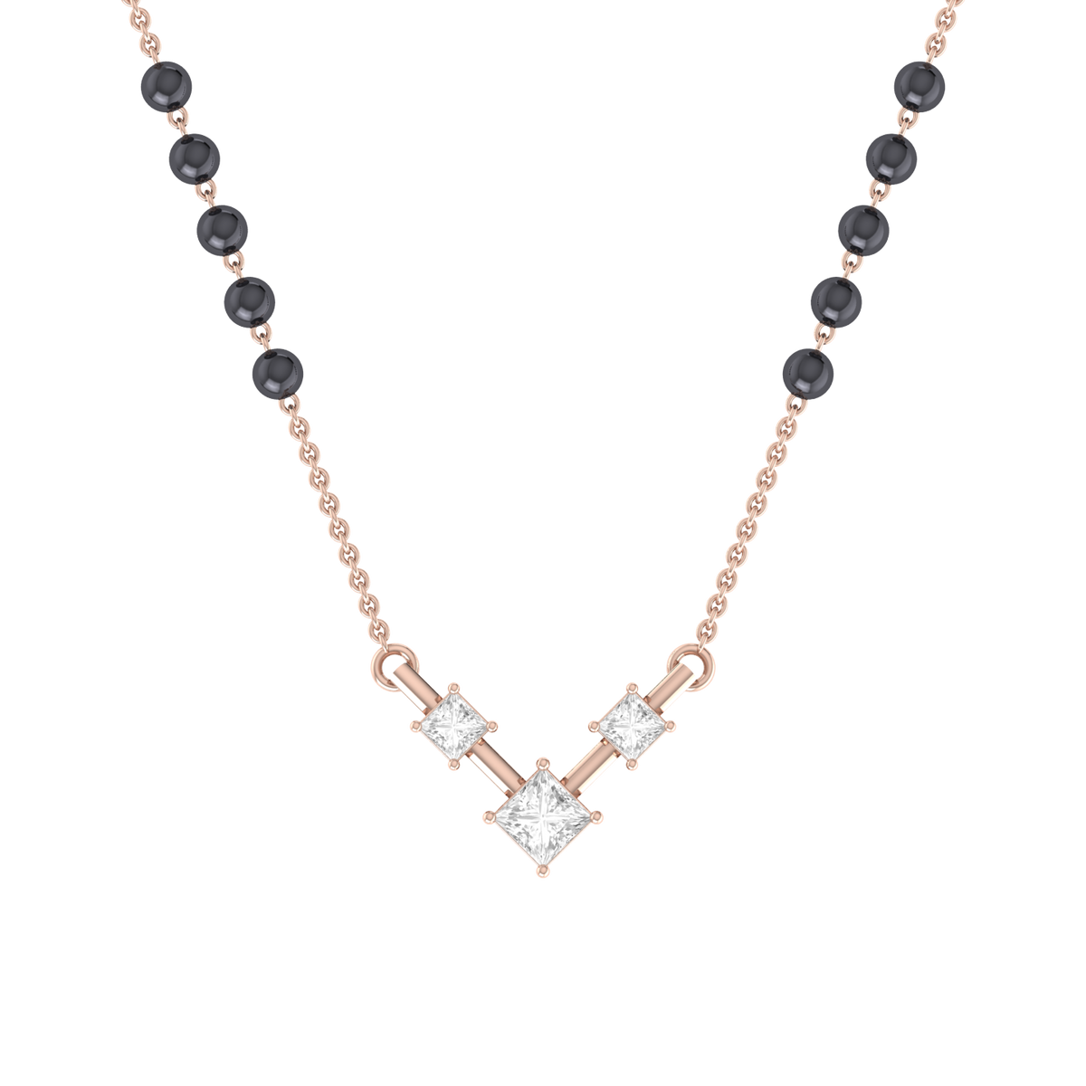 Pure Elegance Rose Gold Diamond Mangalsutra [rg]
