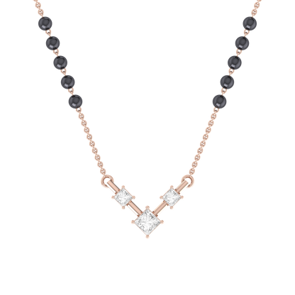 Pure Elegance Rose Gold Diamond Mangalsutra [rg]