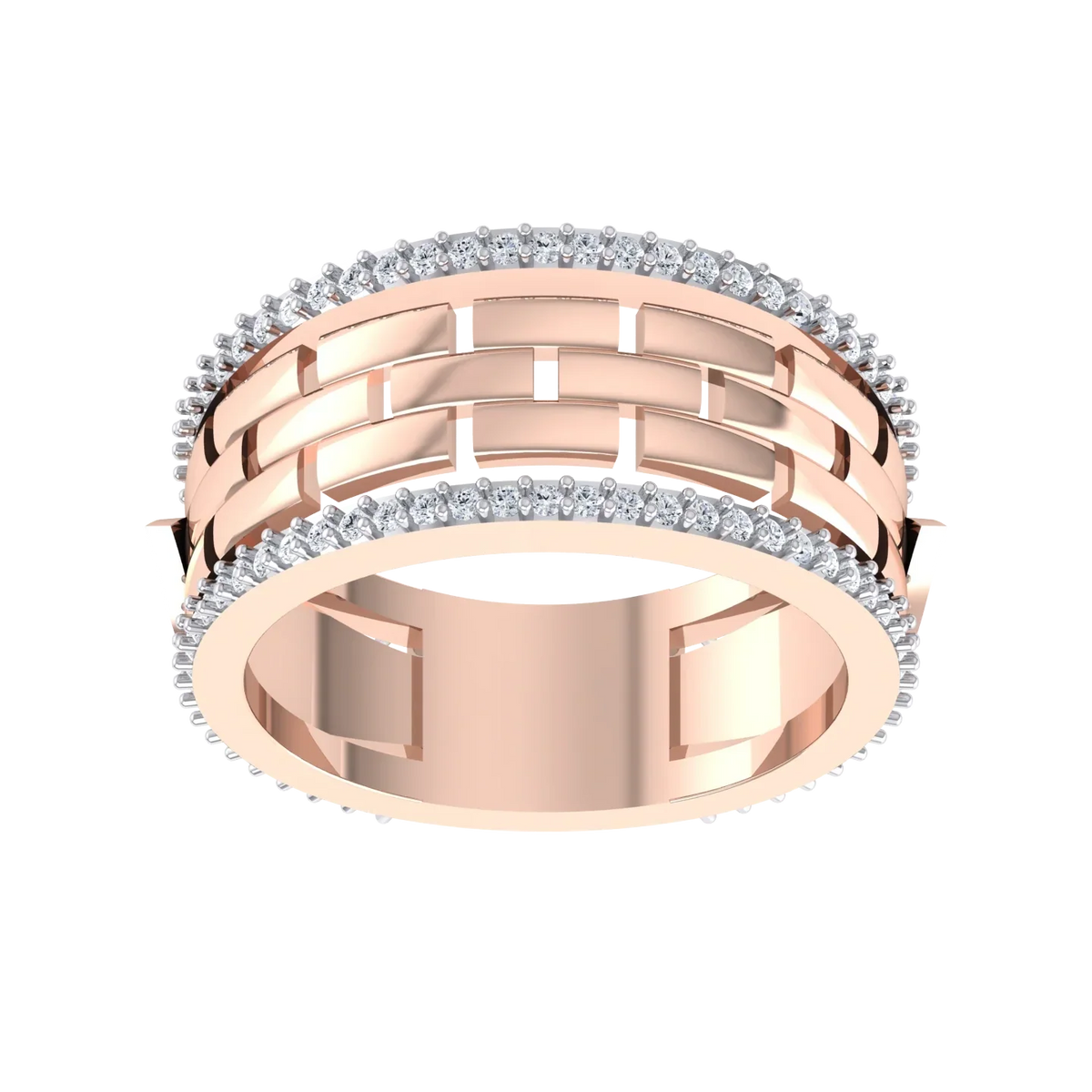 Exquisite Band Rose Gold Diamond Ring [rg]