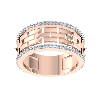 Exquisite Band Rose Gold Diamond Ring [rg]