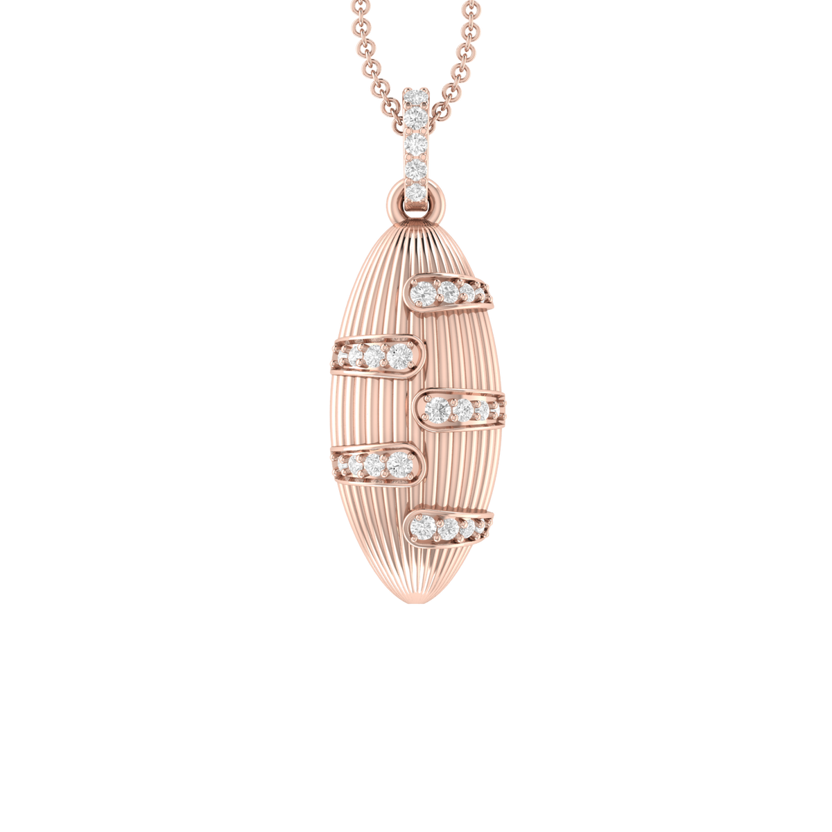 Graceful Glamour Rose Gold Diamond Pendant [rg]