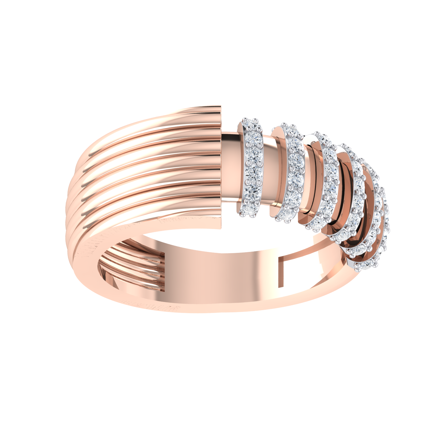 Rose Gold Lab Grown Diamond Ring - Dazzling World [rg]