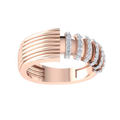 Rose Gold Lab Grown Diamond Ring - Dazzling World [rg]