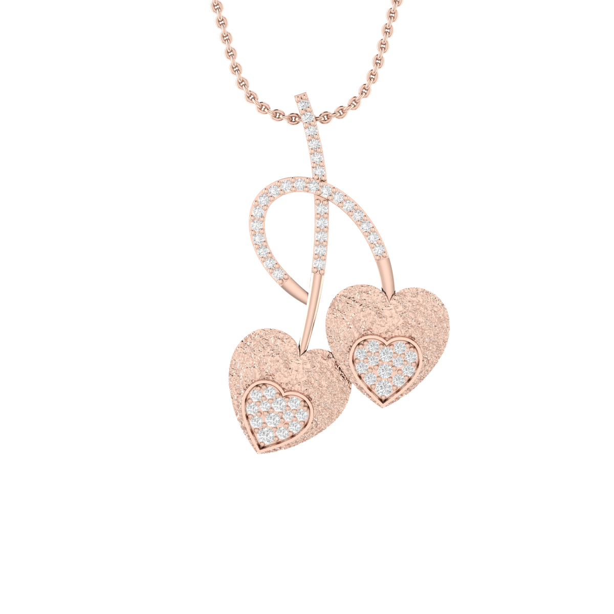 Petite Sparkle Rose Gold Diamond Pendant [rg]