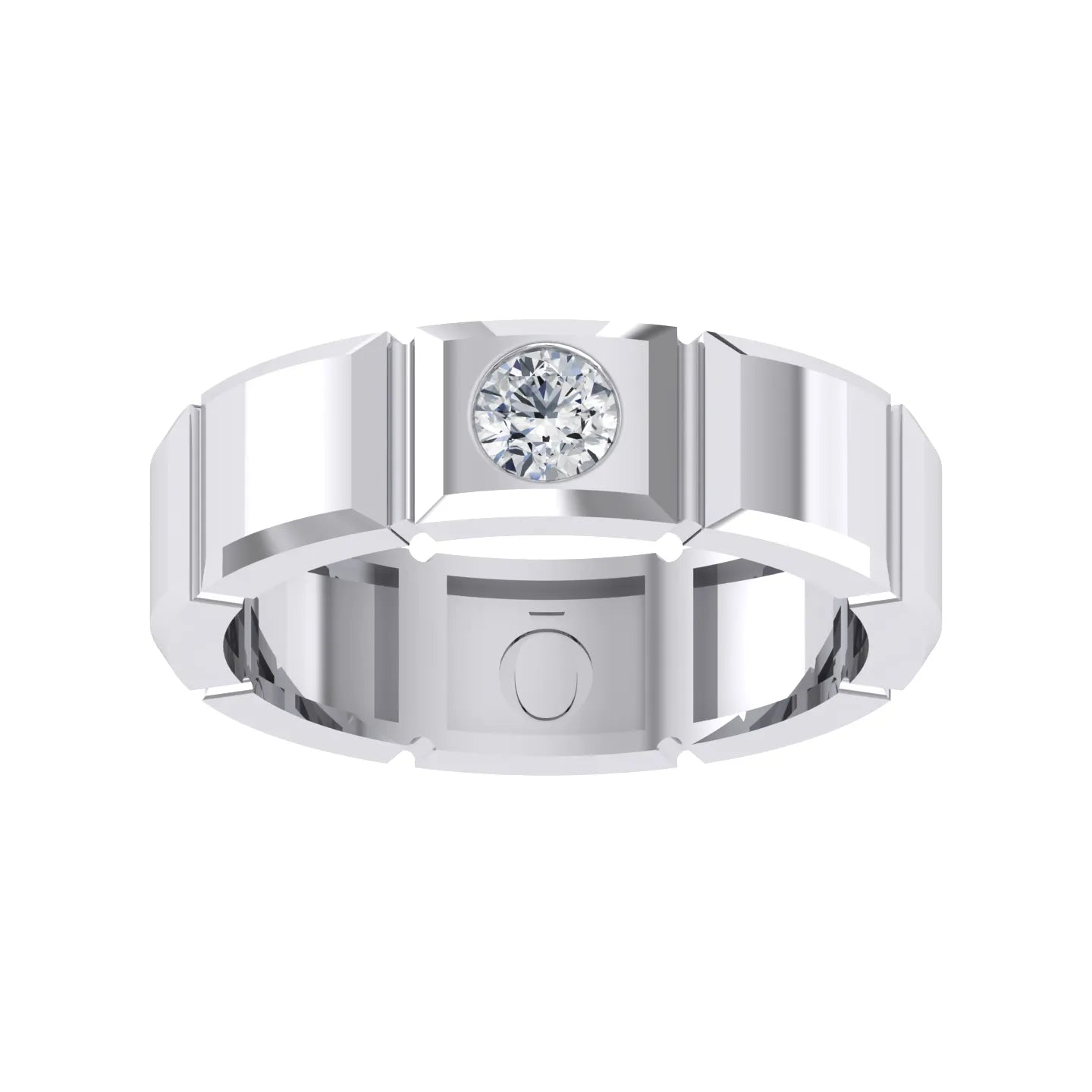 Radiant Mosaic White Gold Diamond Ring [wg]