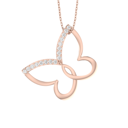 Radiant Monarch Rose Gold Diamond Pendant [rg]