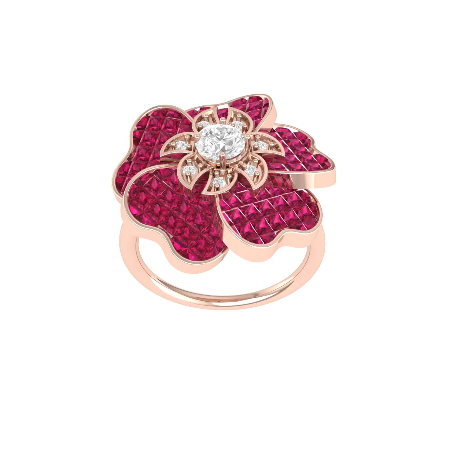 Rose Gold Lab Grown Diamond - Bloom Halo [rg]