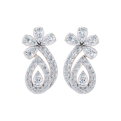 Glimmering Glamour Rose Gold Diamond Earrings [rg]