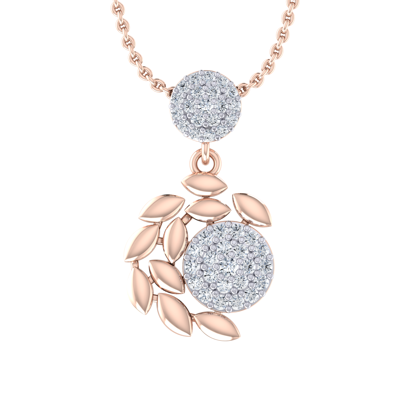 Serene Spark Rose Gold Diamond Pendant [rg]