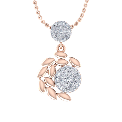 Serene Spark Rose Gold Diamond Pendant [rg]