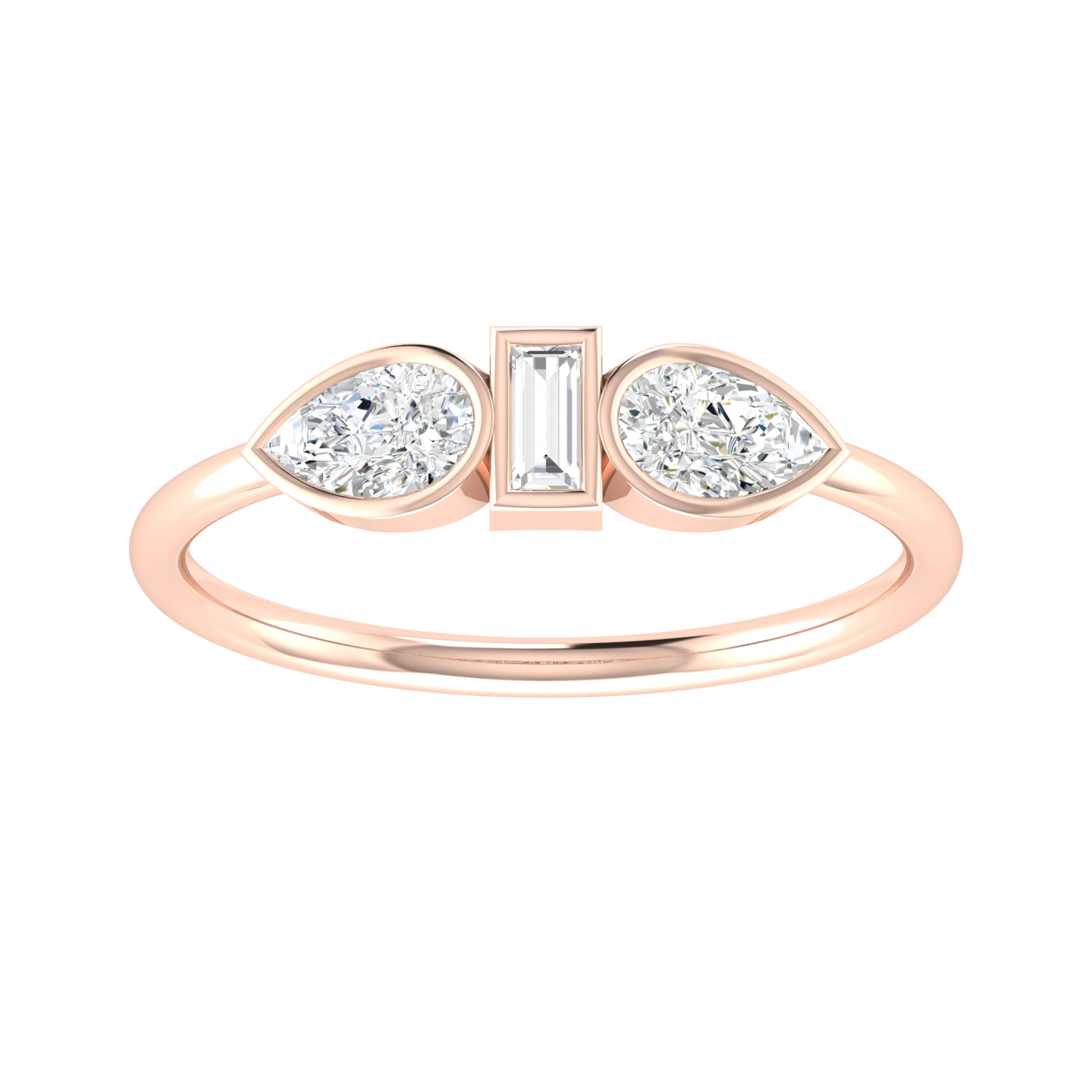Glittering Gemfire Rose Gold Diamond Ring [rg]