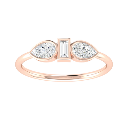 Glittering Gemfire Rose Gold Diamond Ring [rg]