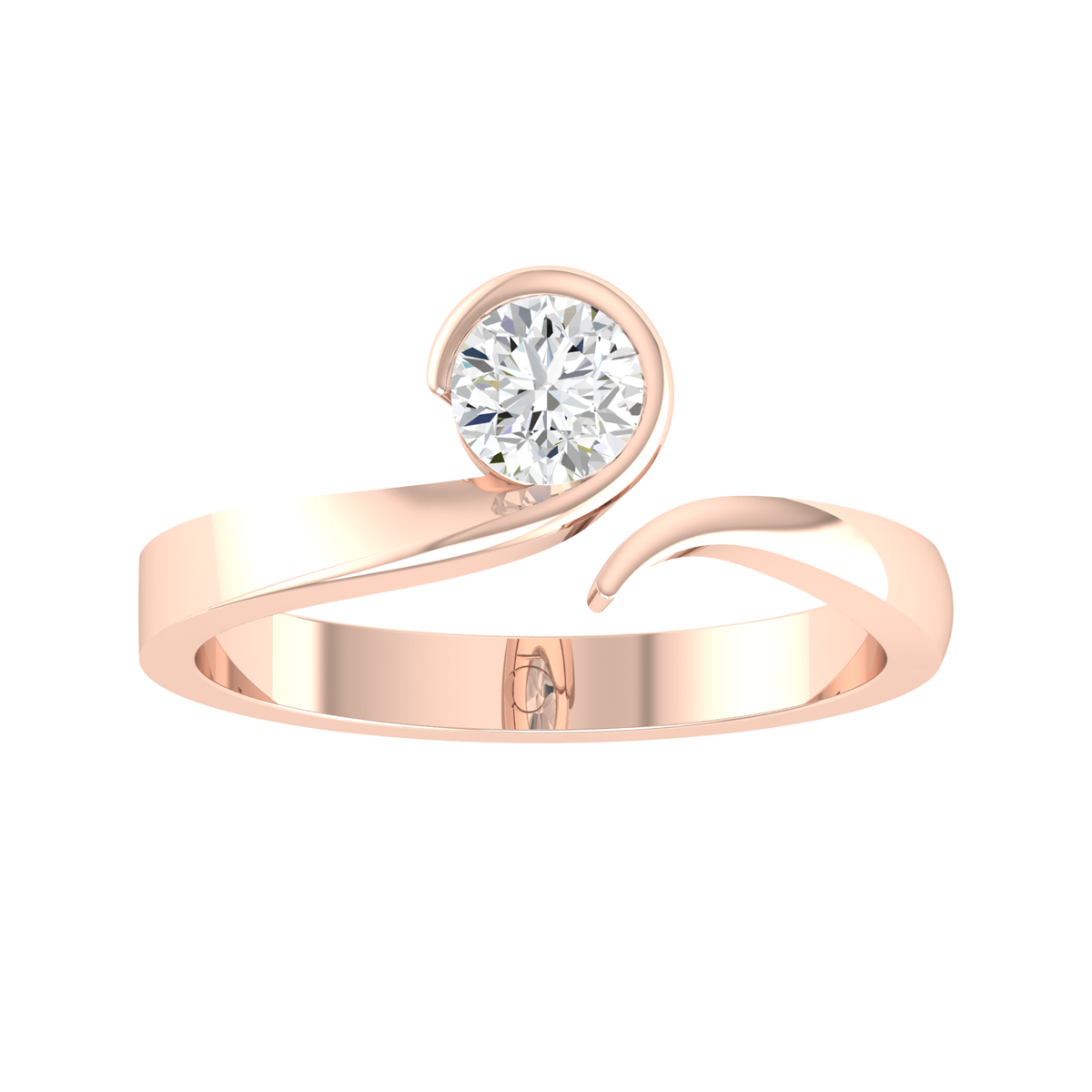 Rose Gold Lab Grown Diamond - Lustrous Round [rg]
