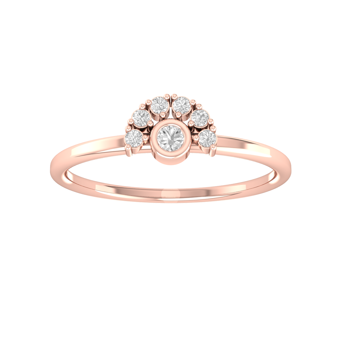 Timeless Glimmer Rose Gold Diamond  Ring  [rg]