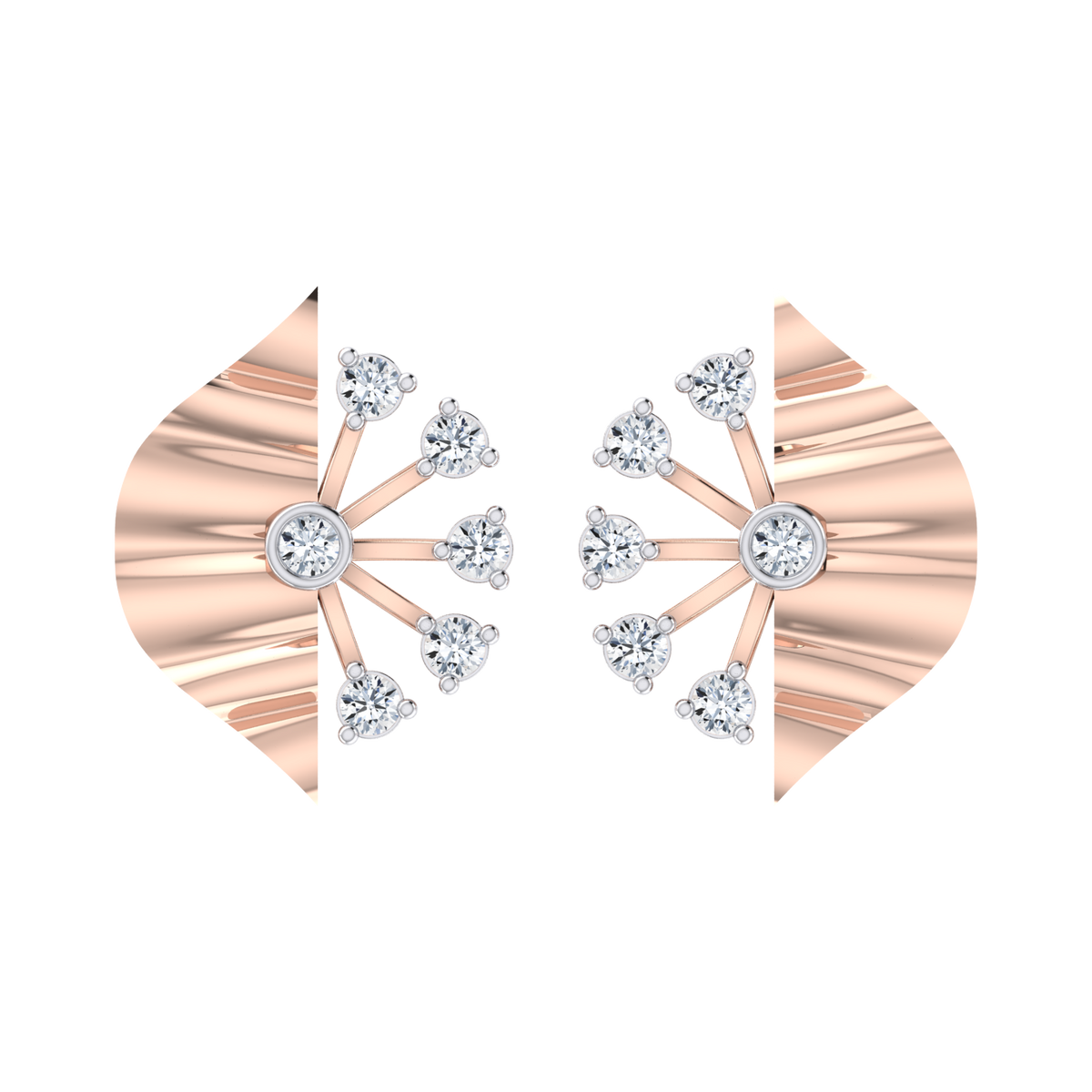 Dazzle Dreams Rose Gold Diamond Earrings [rg]
