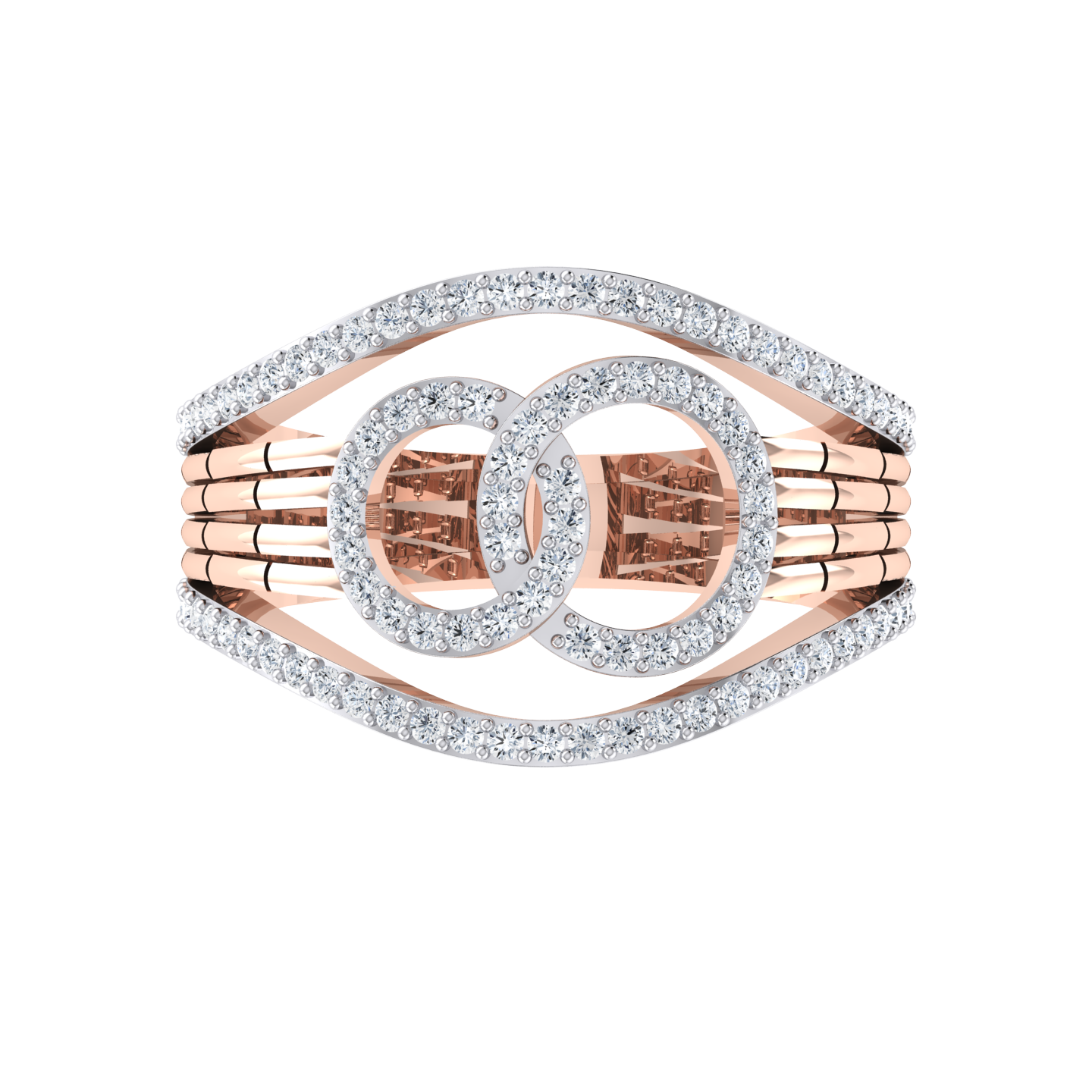 Rose Gold Lab Grown Diamond Ring - Dazzling Band [rg]